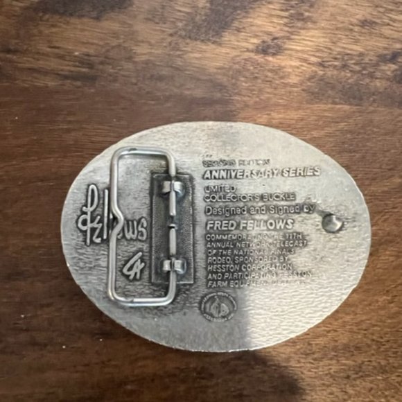 National Finals Rodeo NFR 1984 Hesston Commemorative Belt Buckle Second Edition - Picture 2 of 5